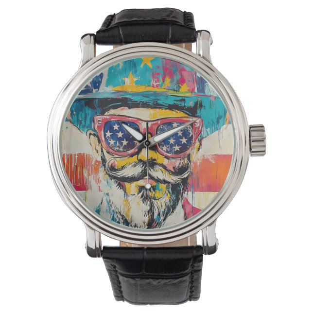 Unique Fourth of July  Watch (Front)