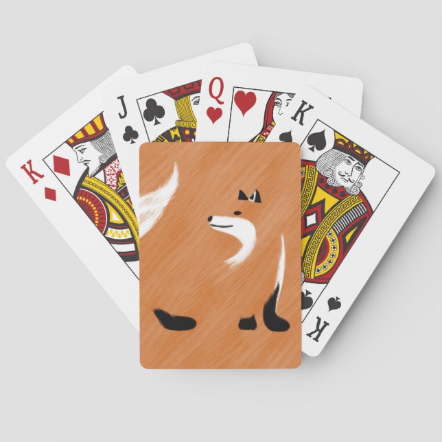 Unique Fox Design Poker Cards (Back)