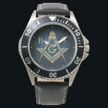 Unique Freemason Gifts | Blue Gold Masonic Wrist Watch<br><div class="desc">Discover the perfect blend of elegance and symbolism with our Unique Freemason Gifts | blue gold Masonic Compass Watch. This meticulously crafted timepiece features a stunning black finish and the iconic Masonic compass emblem, making it a distinguished accessory for any Freemason. Ideal for special occasions or as a cherished keepsake,...</div>