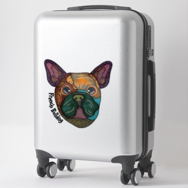 Unique French Bulldog ugly face Sticker (Suitcase)