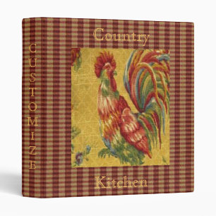 Unique! French Country Rooster Avery Binder