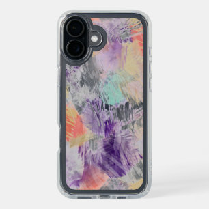 Unique Fun Colorful Abstract Brush Art Painting iPhone 16 Plus Case