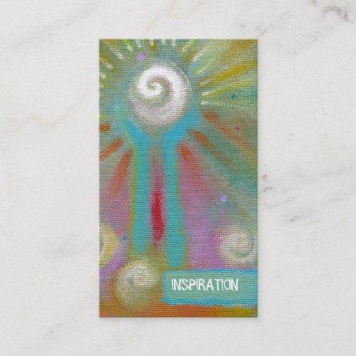 Unique fun colorful artsy inspirational painting business cards