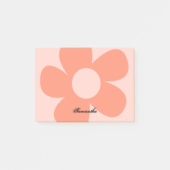 Unique Fun Cute Pink Y2k Flower Custom Post-it Notes (Front)