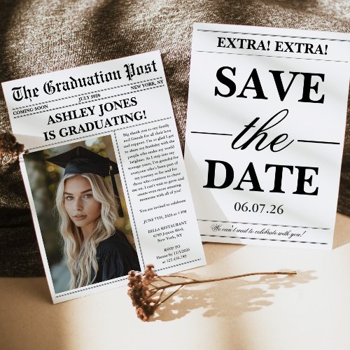 Unique Fun Newspaper Photo Graduation 