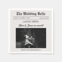 Unique Fun Newspaper Wedding Photo