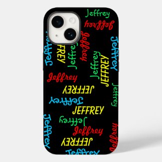 Unique Fun Repeating Names on Black, Personalized 