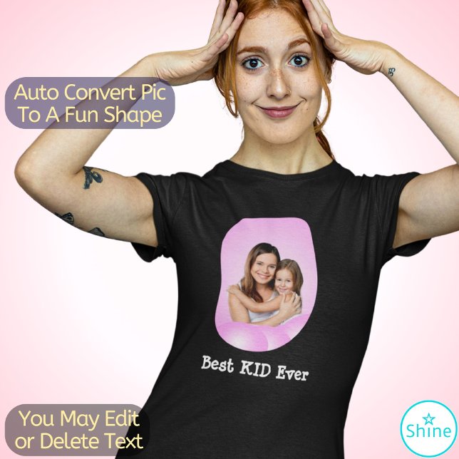 Unique Fun Shape Custom Photo Personalized Picture T-Shirt (Creator Uploaded)
