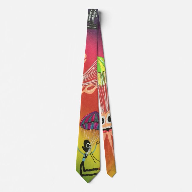 Unique, fun, sky diving neck tie (Front)