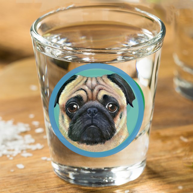 Unique Fun Stocking Stuffer Dog Lover Photo Gift Shot Glass (Creator Uploaded)