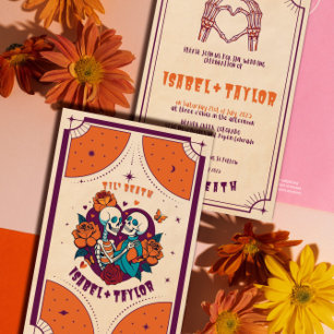Unique Funky Gothic Tarot Card Wedding Invitation