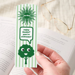 Unique Funny Books Quote Cute Green Tree Bookmark