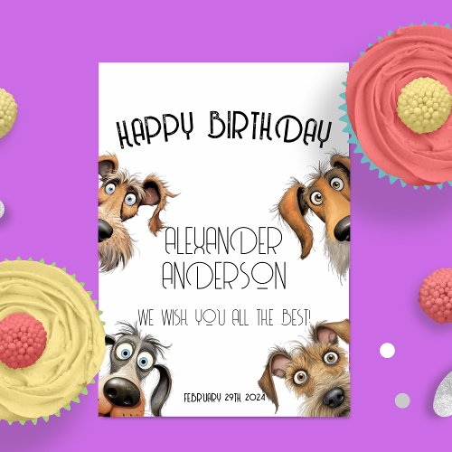 Unique Funny Dog Happy Birthday Card