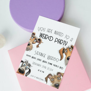 Unique Funny Dog Party Invitation
