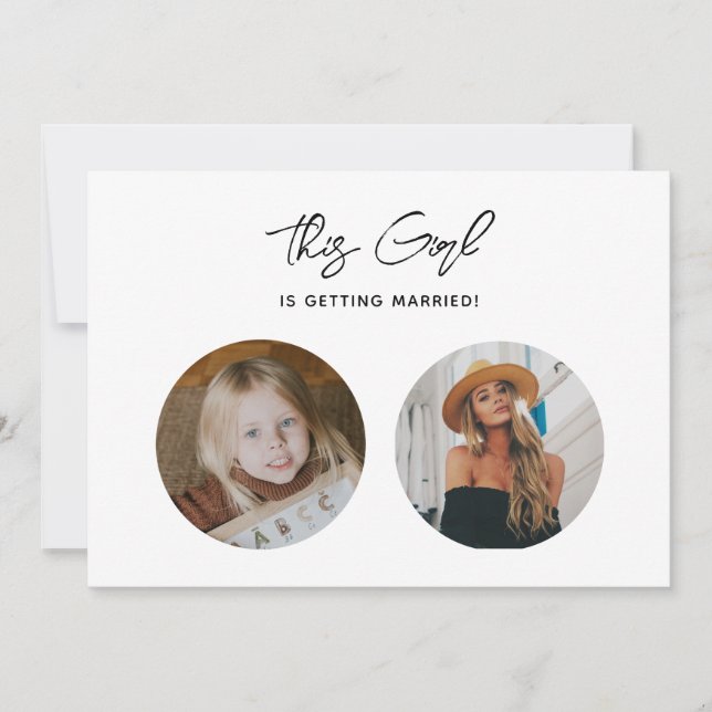 Unique Funny Elegant Kid Photo Bridal Shower  Invitation (Front)