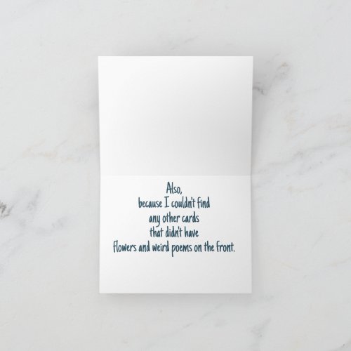 Unique Funny Sympathy Card