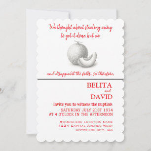 Unique, funny wedding invitation