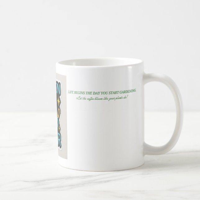 Unique Garden & Quote Coffee Cup. Coffee Mug (Right)