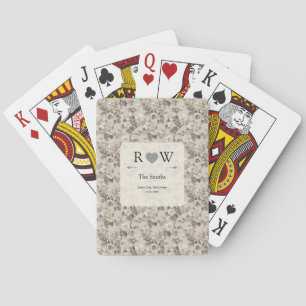 Unique Gardenias Garden Elegant Wedding Poker Cards