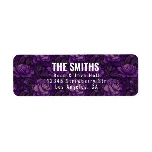 Unique Gardenias Petal Elegant Wedding Label