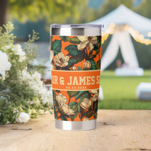 Unique Gardenias Stainless Steel Tumbler For Brida