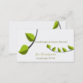 Unique Gardening Consultant Lawn Care Landscaping Business Card (Front/Back)