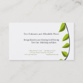Unique Gardening Consultant Lawn Care Landscaping Business Card (Back)