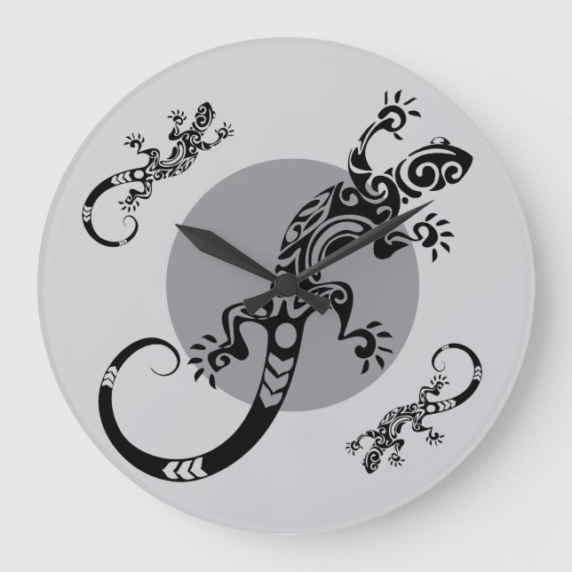 Unique Gecko Round Clock (Front)