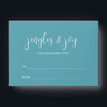 Unique Gelt Envelope Blue & Poinsettia<br><div class="desc">These blue gelt envelopes feature the words "Jingle & Joy For Your New Toy" in white typography over a blue background. Use the "edit using design tool" button to change it to whatever color your like. Personalize with the recipients name and the gift givers name. Order small quantities or money...</div>