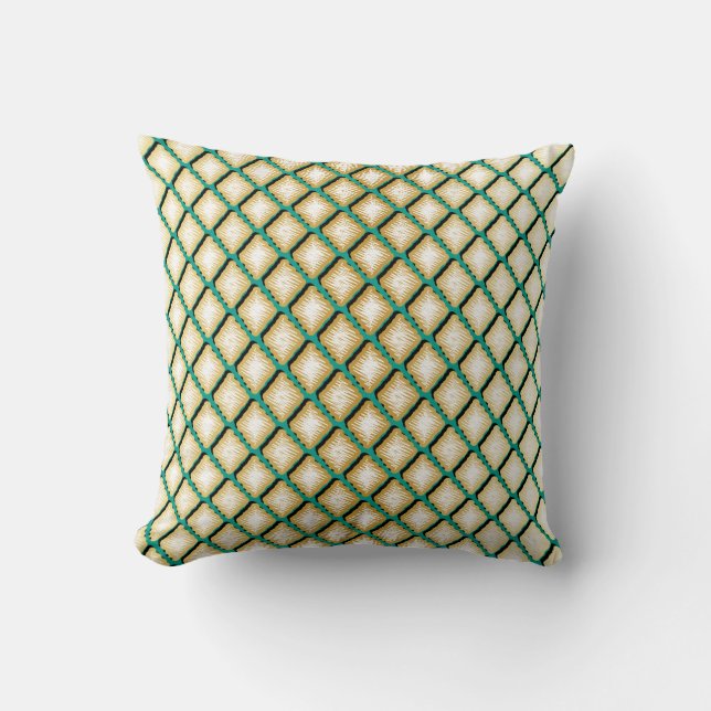 Unique Geometric Diamond Design Throw Pillow (Front)
