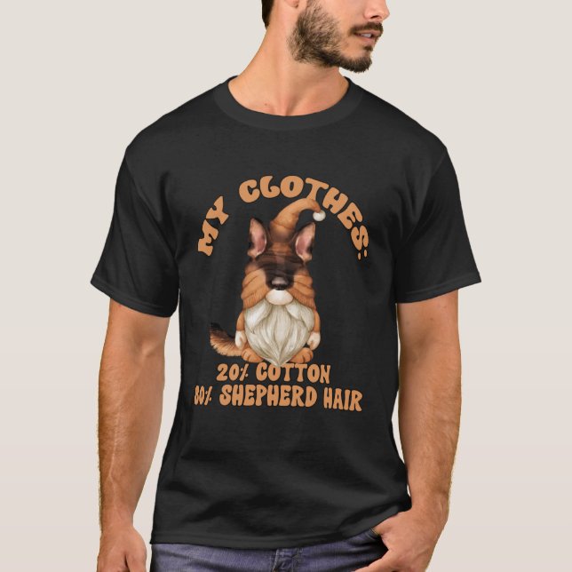 Unique German Shepherd Dad Gnome For Women  Dog Qu T-Shirt (Front)