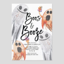 Unique Ghost Boos & Booze Halloween Party Invitation