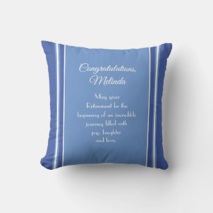 Unique gift! Custom Retirement Throw Pillow
