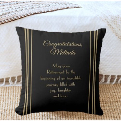 Unique gift Custom Retirement Throw Pillow