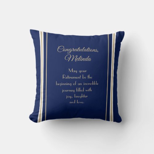 Unique gift Custom Retirement Throw Pillow