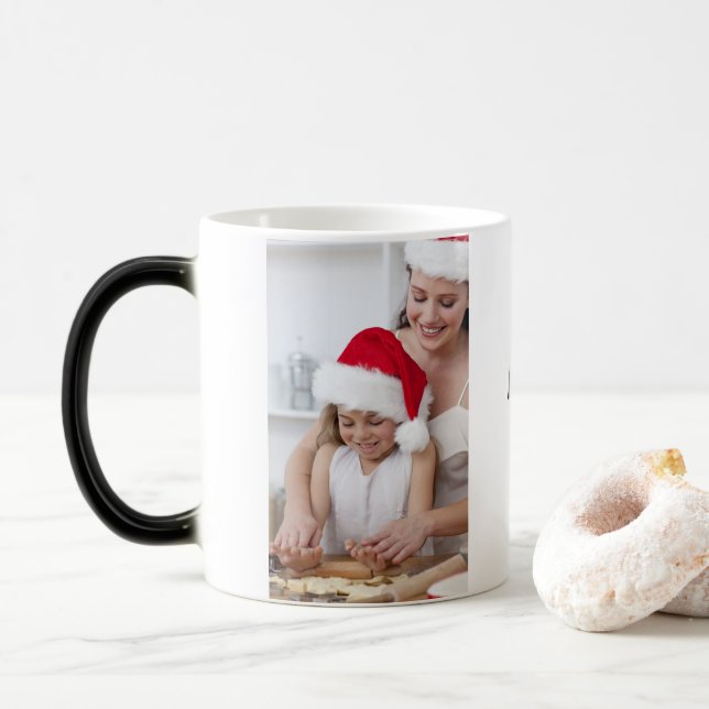 Unique gift | fill with hot water to reveal image color morph mug  (With Donut)