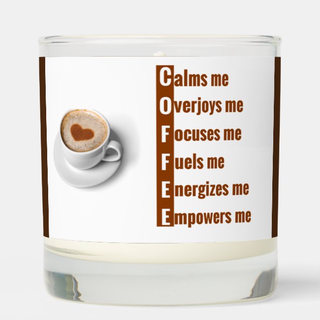  Unique Gift for Coffee Lovers Scented Candle (Front)