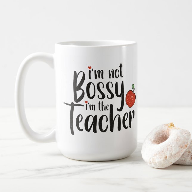 Unique Gift for Educators Coffee Mug (With Donut)