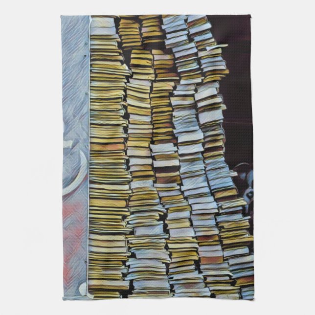 Unique gifts for book lovers kitchen towel (Vertical)