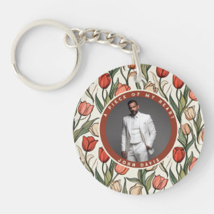 Unique Gifts For Girlfriend Photo Tulip Keychain