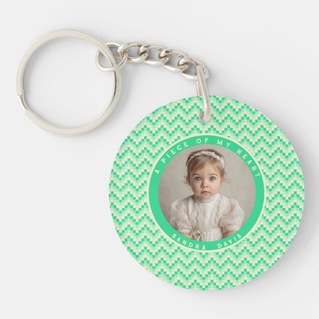 Unique Gifts For Him Stripe Pattern Keychain (Front)