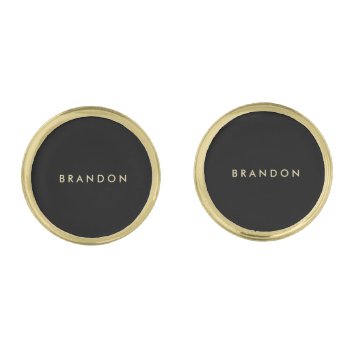Unique Gifts For Men Round Gold Plated Cufflinks by online_store at Zazzle