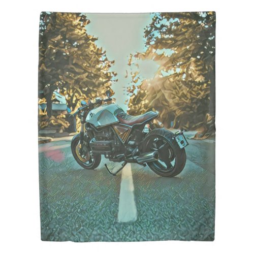 Unique gifts for motorcycle riders duvet cover