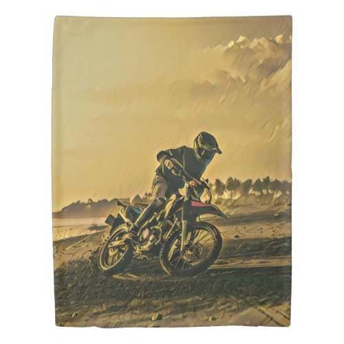 Unique gifts for motorcycle riders duvet cover