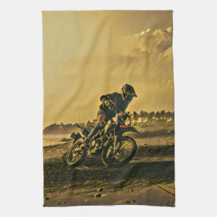 Unique gifts for motorcycle riders kitchen towel
