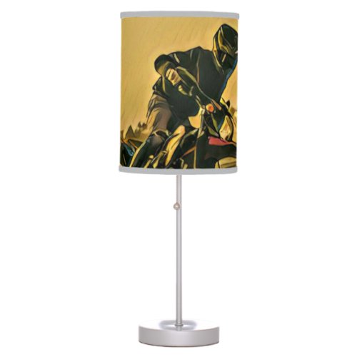 Unique gifts for motorcycle riders table lamp