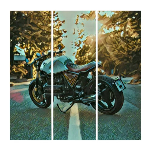 Unique gifts for motorcycle riders triptych