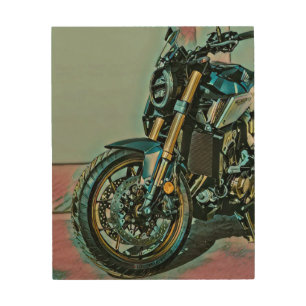 Unique gifts for motorcycle riders wood wall art
