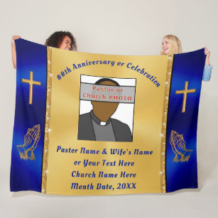 Unique Gifts for Pastor Appreciation Day, Photo Fleece Blanket