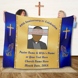 Unique Gifts for Pastor Appreciation Day, Photo Fleece Blanket